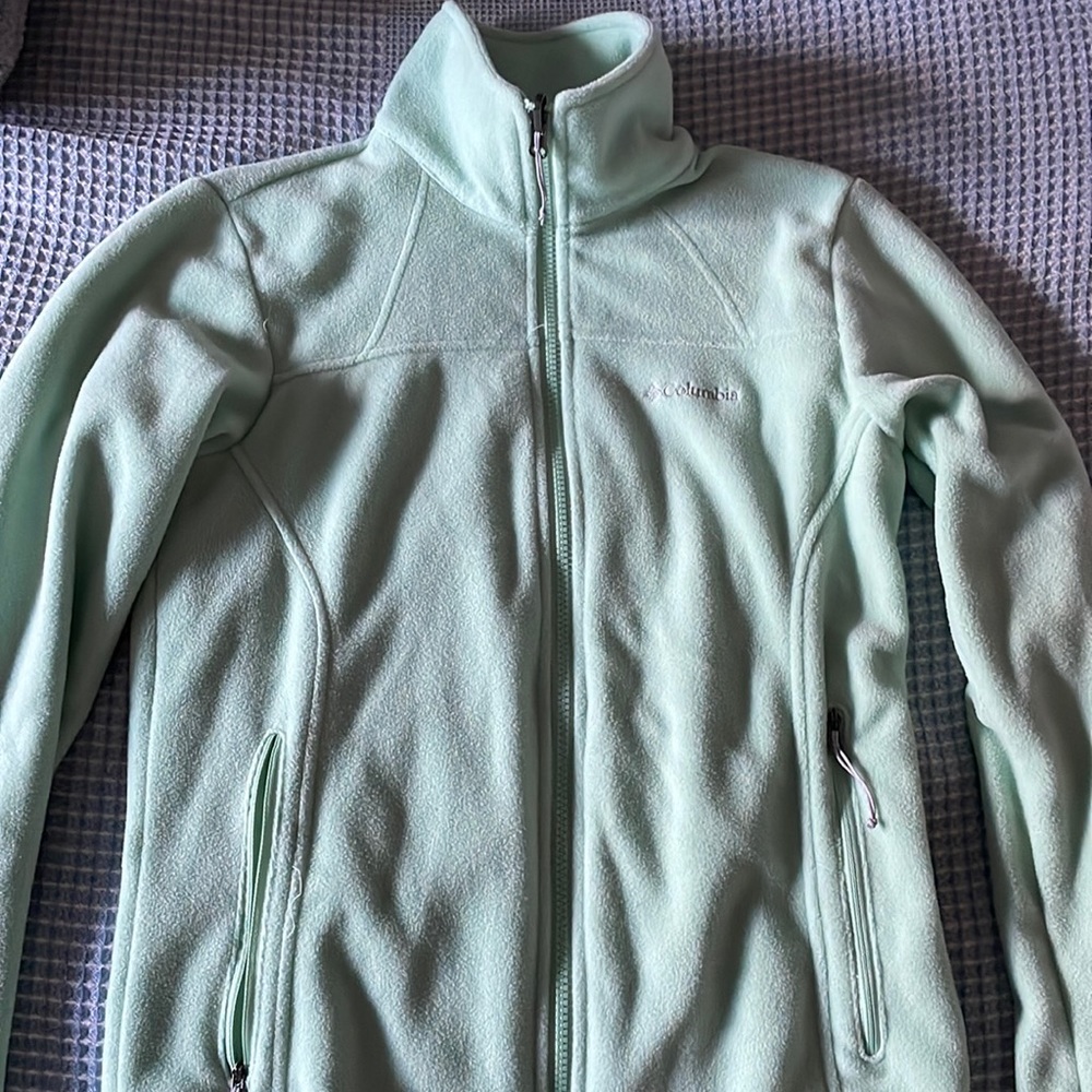 MINT GREEN COLUMBIA FULL ZIP FLEECE